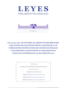 Ley de crédito extraordinario para sufragar las subvenciones a