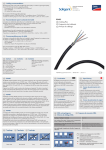 RS485 - Cabling Plan / Asignación del cableado / Principe du câblage