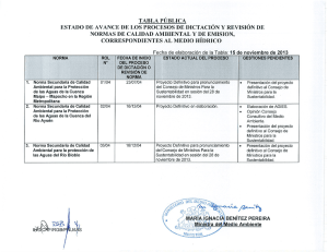 normas de calidad ambiental y de emision, correspondientes al