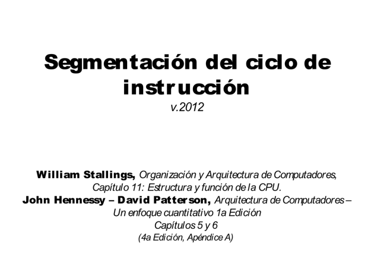 Segmentación William Stallings Organización Y Arquitectura De 0870