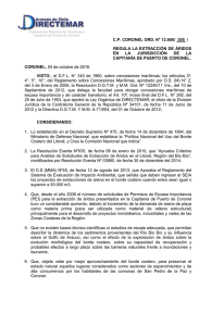 C.P. CORONEL ORD. N° 12.600/ 205 / REGULA LA EXTRACCIÓN