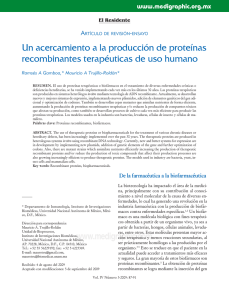 Un acercamiento a la producción de proteínas
