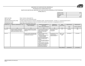 ministerio de planificacion del desarrollo programacion de