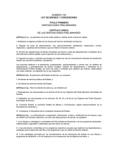 Ley de Bienes y Concesiones - Secretaría de la Contraloría General