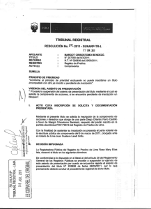 TRIBUNAL REGISTRAL RESOLUCIÓN No. 3*`- 2011 - SUNARP