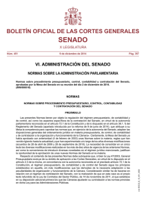 Normas sobre procedimiento presupuestario, control