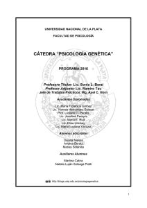 Programa Psicología Genética 2016