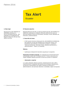 Tax Alert - Reforma al Anexo de Accionistas y Socios