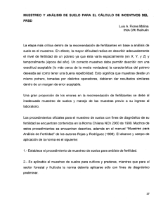 Page 1 MUESTREO Y ANÁLISIS DE SUELO PARA EL CÁLCULO