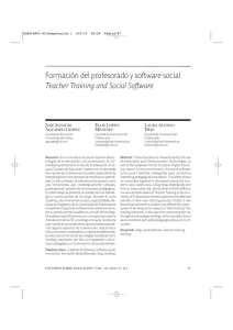 Formación del profesorado y software social Teacher Training and