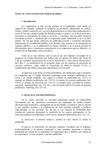 TEMA 10.- Los contratos publicitarios.