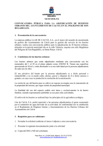 CONVOCATORIA ENERO 2014 HUERTOS URBANOS