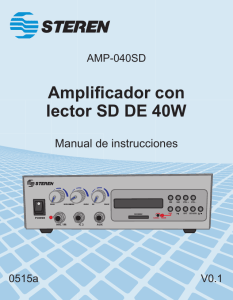 Amplificador con lector SD DE 40W