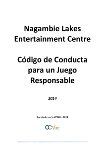 Nagambie Lakes Entertainment Centre Código de Conducta para