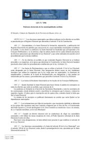 LEY N.º 3596 Padrones electorales de las municipalidades acéfalas