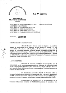 aprobación del acuerdo de sede entre uruguay y el mercosur para