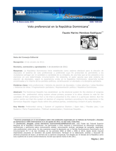 Voto preferencial en la República Dominicana