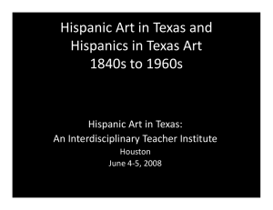 Hispanic Art in Texas 1840 to 1960