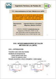 XVII.- INTERCAMBIADORES DE CALOR MÉTODO DE