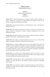 Fuente: Asamblea Legislativa, 2001 LIBRO TERCERO