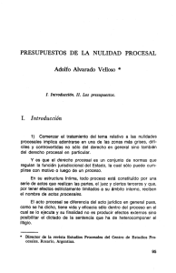 Presupuestos de la declaración de nulidad procesal