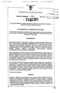 Decreto 3961 - Octubre 25/2011