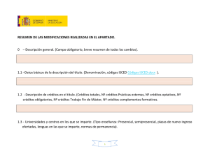 Modificaciones del título (año 2011)