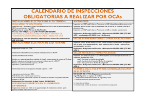calendario de inspecciones - Inspecciones Reglamentarias Cabello