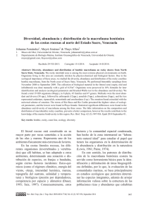 Diversidad, abundancia y distribución de la macrofauna bentónica