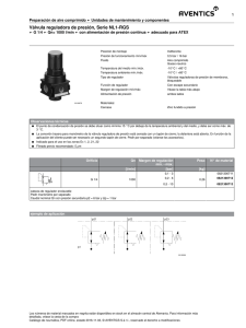 Válvula reguladora de presión, Serie NL1-RGS