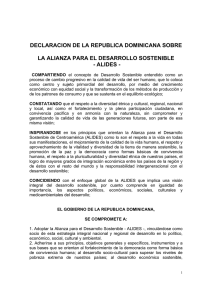 declaracion de la republica dominicana sobre la alianza para el
