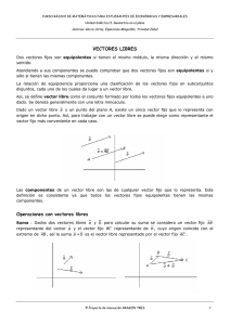 VECTORES LIBRES Operaciones con vectores libres