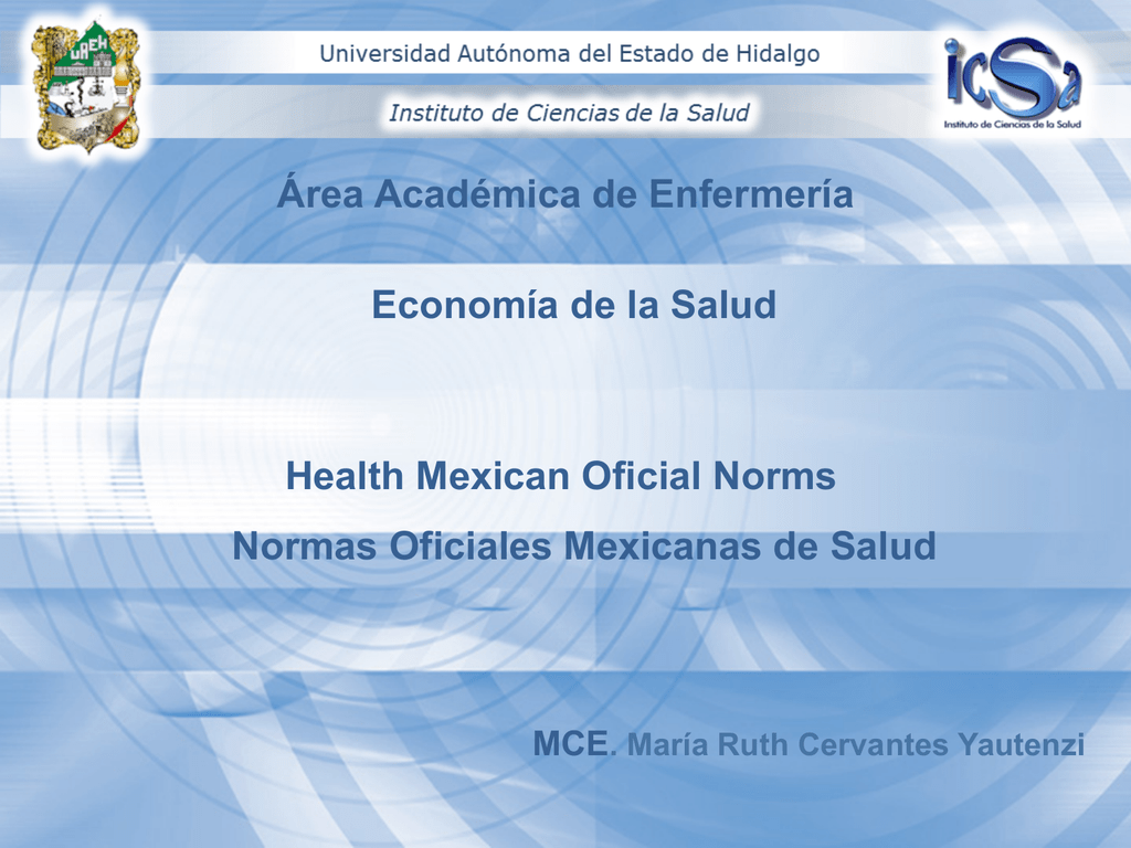 Normas Oficiales Mexicanas De Salud