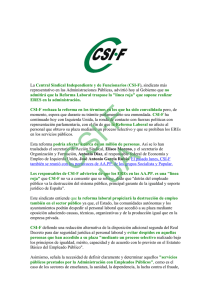 La Central Sindical Independiente y de Funcionarios (CSI