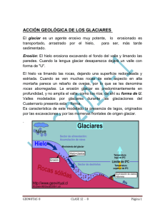 ACCIÓN GEOLÓGICA DE LOS GLACIARES