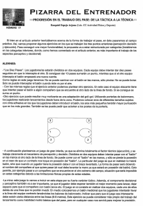 Progresión en el trabajo del pase