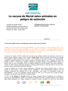 La vacuna de Merial salva animales en peligro de