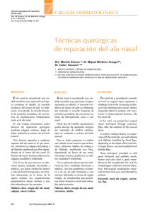 Técnicas quirúrgicas de reparación del ala nasal