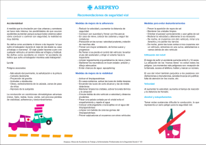 Recomendaciones de seguridad vial