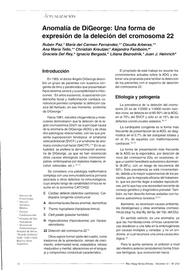 Síndrome de deleción 22q incidencia de diabetes