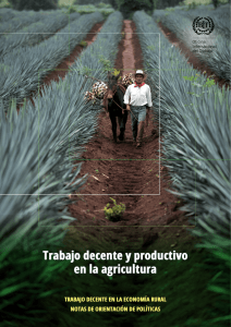 Trabajo decente y productivo en la agricultura
