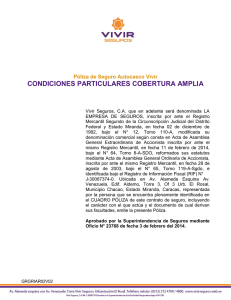 Condicionado Particular de Autocasco Cobertura Amplia