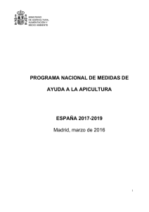 Plan Nacional Apícola 2017-2019