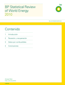 BP Statistical Review of World Energy 2010 Contenido