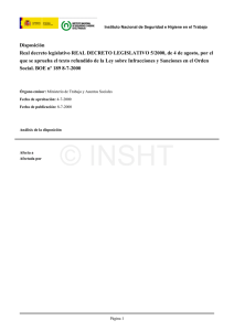 R.D. 5/2000 - Portal de los Riesgos Laborales de los trabajadores