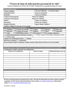 “Vial of Life” Personal Information Sheet