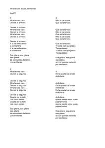 Letra de Sevillanas: Mira la Cara a Cara