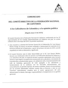 COMUNICADO DEL COMITÉ DIRECTIVO DE LA FEDERACIÓN