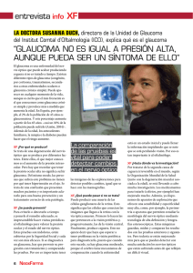 entrevista “GLAUCOMA NO ES IGUAL A PRESIÓN ALTA, AUNQUE