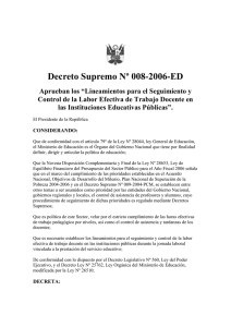 Decreto Supremo Nº 008-2006-ED